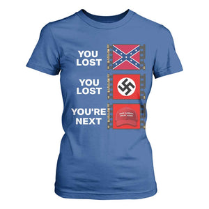 Resist Political Protest T Shirt For Women History Anti Hate Extremism Authoritarianism TS02 Royal Blue Print Your Wear