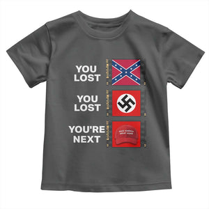 Resist Political Protest Toddler T Shirt History Anti Hate Extremism Authoritarianism TS02 Dark Heather Print Your Wear