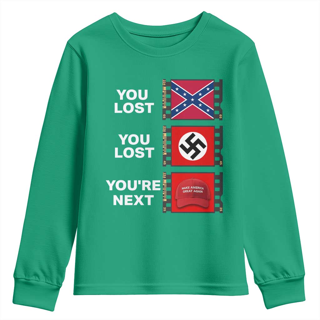 Resist Political Protest Youth Sweatshirt History Anti Hate Extremism Authoritarianism TS02 Irish Green Print Your Wear