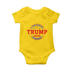 Trump 2025 The Peace President Baby Onesie Patriotic Campaign Gift for Supporters TS02 Daisy Print Your Wear