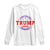 Trump 2025 The Peace President Long Sleeve Shirt Patriotic Campaign Gift for Supporters TS02 White Print Your Wear
