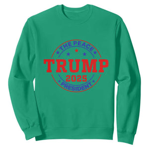 Trump 2025 The Peace President Sweatshirt Patriotic Campaign Gift for Supporters TS02 Irish Green Print Your Wear