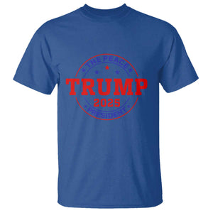 Trump 2025 The Peace President T Shirt Patriotic Campaign Gift for Supporters TS02 Royal Blue Print Your Wear