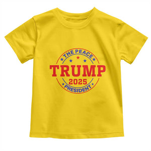 Trump 2025 The Peace President Toddler T Shirt Patriotic Campaign Gift for Supporters TS02 Daisy Print Your Wear