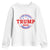 Trump 2025 The Peace President Youth Sweatshirt Patriotic Campaign Gift for Supporters TS02 White Print Your Wear