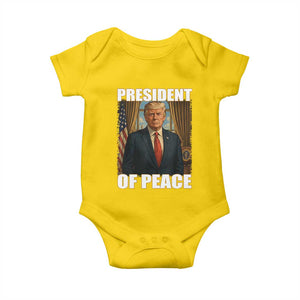 Trump President of Peace Patriotic Baby Onesie Political Statement Gift for Conservatives Supporters TS02 Daisy Print Your Wear