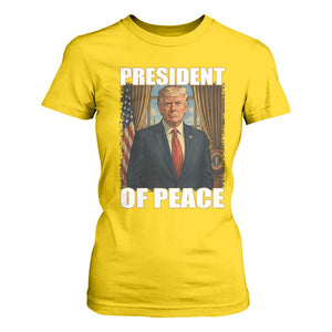 Trump President of Peace Patriotic T Shirt For Women Political Statement Gift for Conservatives Supporters TS02 Daisy Print Your Wear