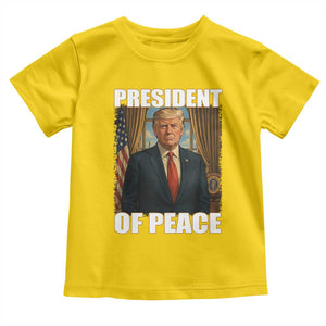 Trump President of Peace Patriotic Toddler T Shirt Political Statement Gift for Conservatives Supporters TS02 Daisy Print Your Wear