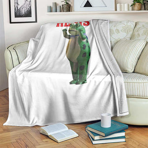 Funny Inflatable Portland Frog Resist Throw Blanket Freedom Protest TS02 Print Your Wear