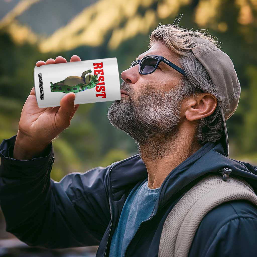 Funny Inflatable Portland Frog Resist 4 in 1 Can Cooler Tumbler Freedom Protest TS02 Print Your Wear