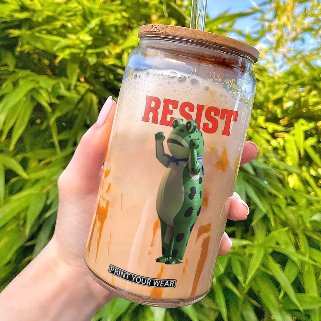 Funny Inflatable Portland Frog Resist Glass Can Freedom Protest TS02 White Print Your Wear