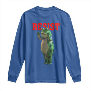 Funny Inflatable Portland Frog Resist Long Sleeve Shirt Freedom Protest TS02 Royal Blue Print Your Wear