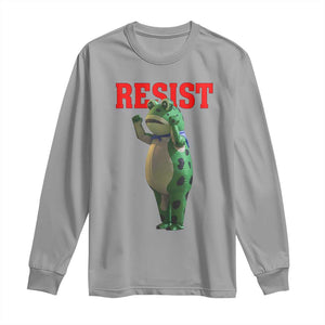 Funny Inflatable Portland Frog Resist Long Sleeve Shirt Freedom Protest TS02 Sport Gray Print Your Wear