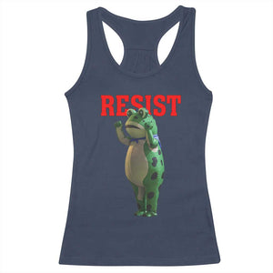 Funny Inflatable Portland Frog Resist Racerback Tank Top Freedom Protest TS02 Navy Print Your Wear