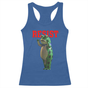 Funny Inflatable Portland Frog Resist Racerback Tank Top Freedom Protest TS02 Royal Blue Print Your Wear