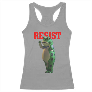 Funny Inflatable Portland Frog Resist Racerback Tank Top Freedom Protest TS02 Sport Gray Print Your Wear