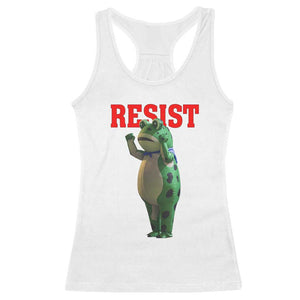 Funny Inflatable Portland Frog Resist Racerback Tank Top Freedom Protest TS02 White Print Your Wear