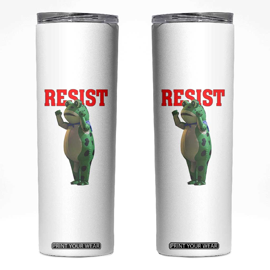 Funny Inflatable Portland Frog Resist Skinny Tumbler Freedom Protest TS02 White Print Your Wear
