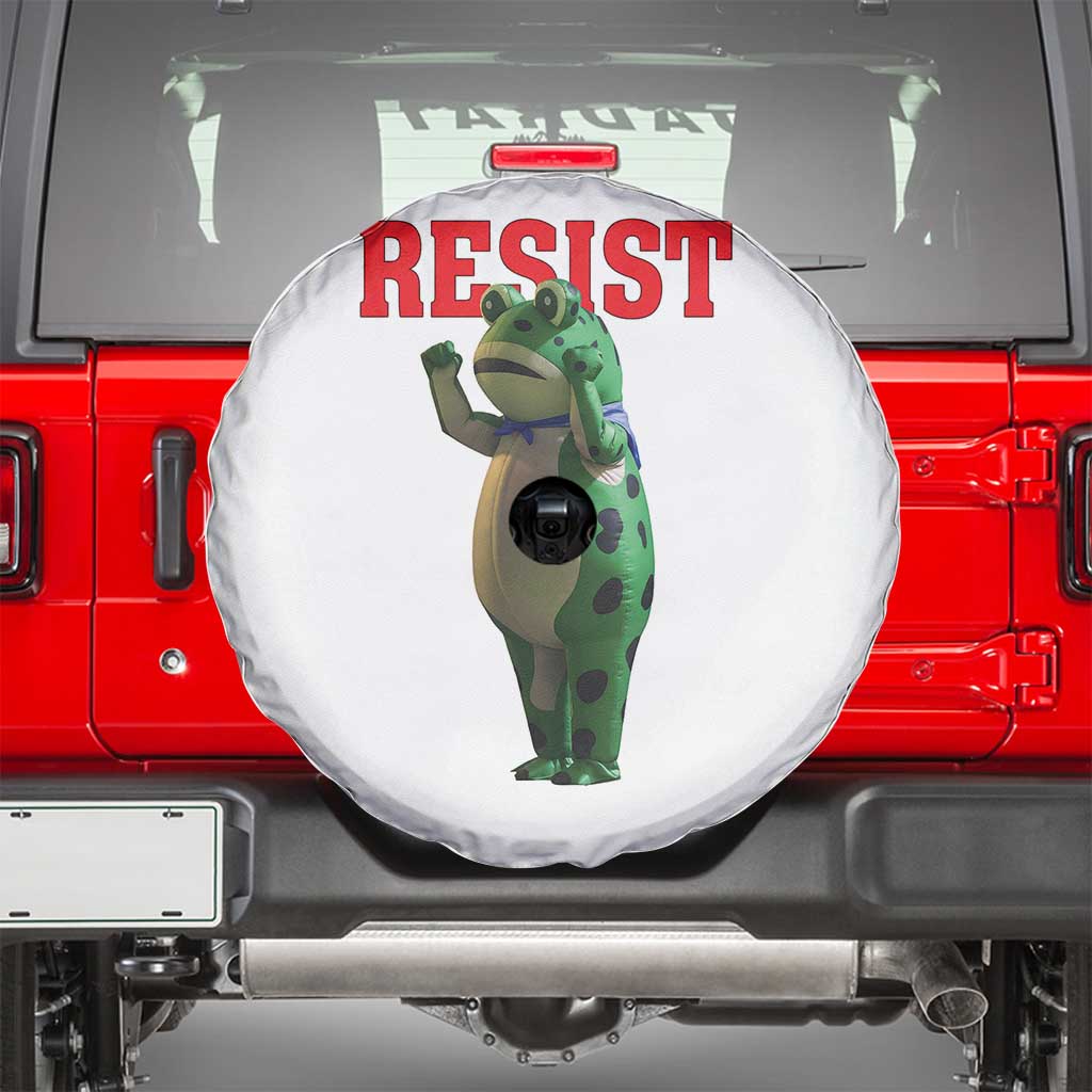 Funny Inflatable Portland Frog Resist Spare Tire Cover Freedom Protest TS02 White Print Your Wear