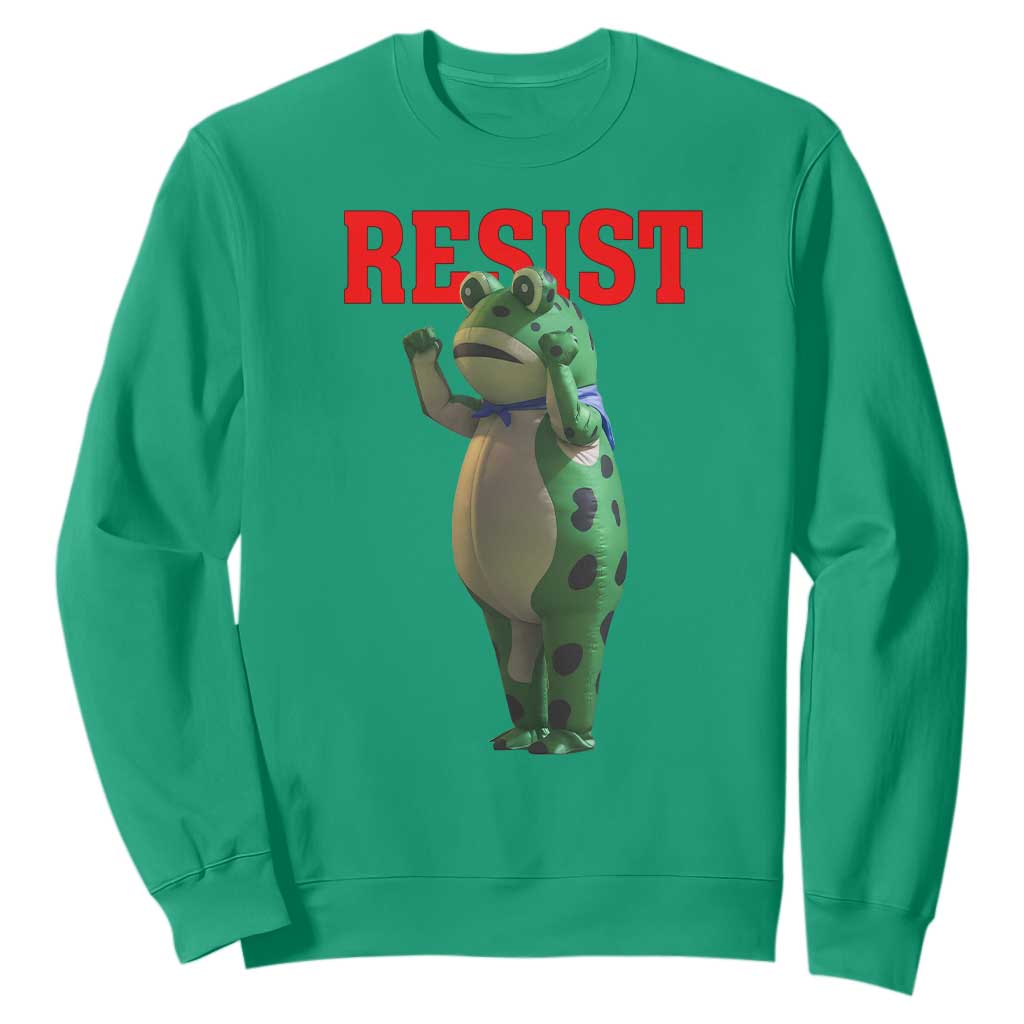 Funny Inflatable Portland Frog Resist Sweatshirt Freedom Protest TS02 Irish Green Print Your Wear