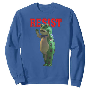 Funny Inflatable Portland Frog Resist Sweatshirt Freedom Protest TS02 Royal Blue Print Your Wear
