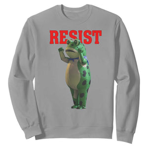 Funny Inflatable Portland Frog Resist Sweatshirt Freedom Protest TS02 Sport Gray Print Your Wear