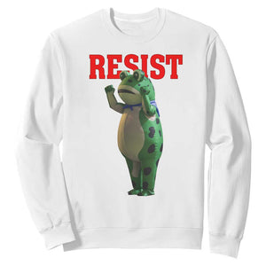 Funny Inflatable Portland Frog Resist Sweatshirt Freedom Protest TS02 White Print Your Wear