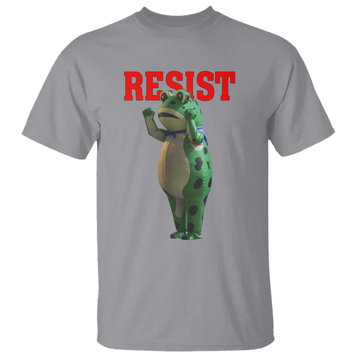 Funny Inflatable Portland Frog Resist T Shirt Freedom Protest TS02 Sport Gray Print Your Wear