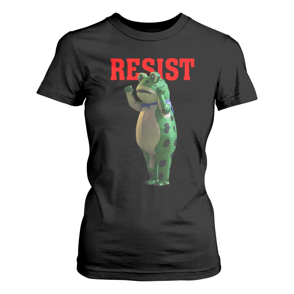 Funny Inflatable Portland Frog Resist T Shirt For Women Freedom Protest TS02 Black Print Your Wear
