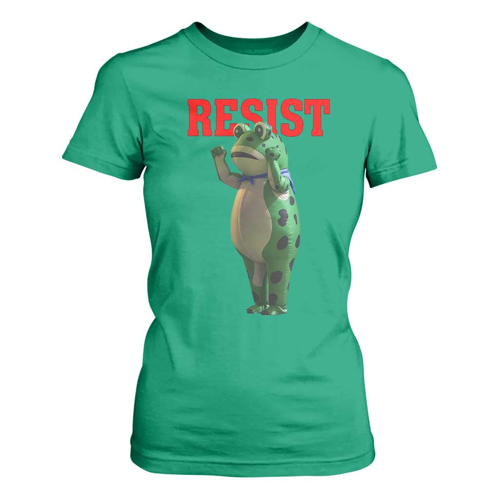 Funny Inflatable Portland Frog Resist T Shirt For Women Freedom Protest TS02 Irish Green Print Your Wear