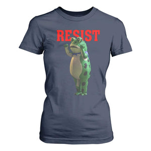Funny Inflatable Portland Frog Resist T Shirt For Women Freedom Protest TS02 Navy Print Your Wear