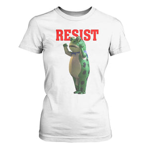 Funny Inflatable Portland Frog Resist T Shirt For Women Freedom Protest TS02 White Print Your Wear