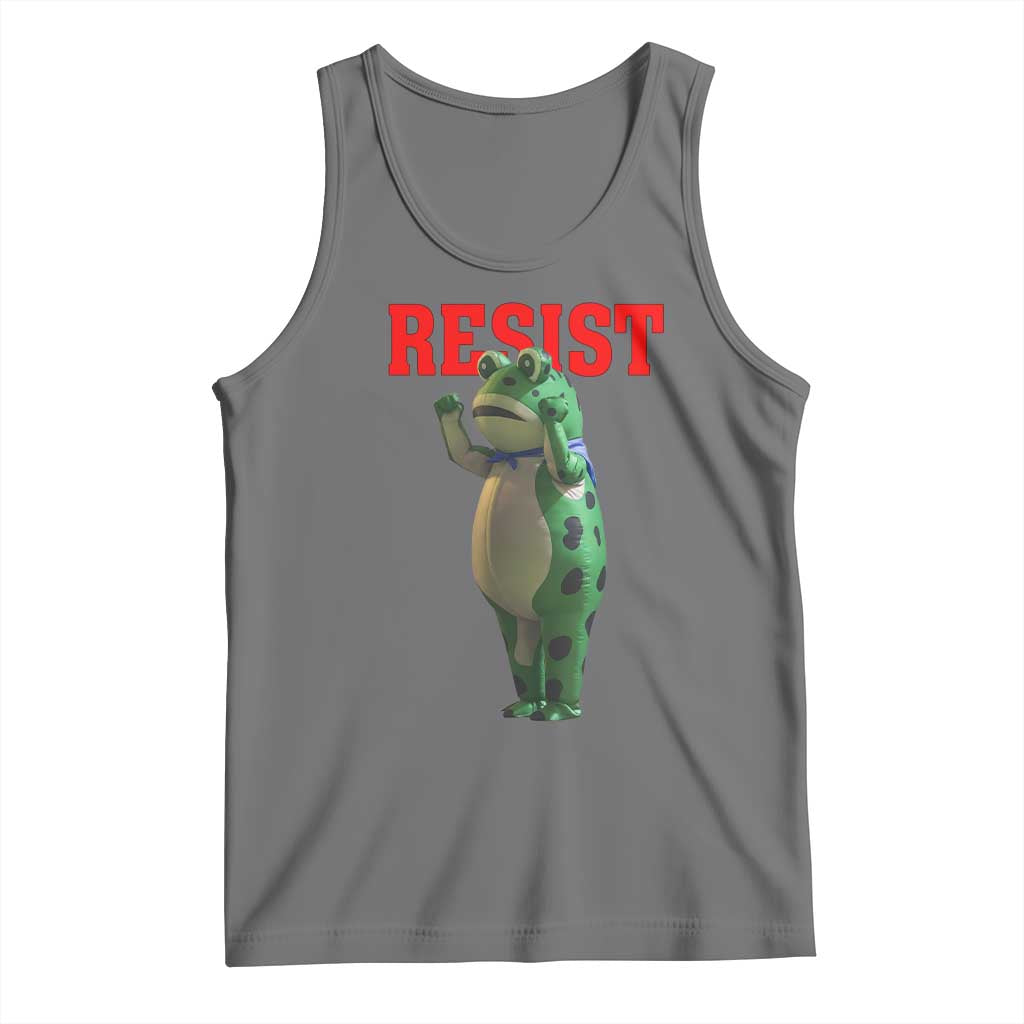 Funny Inflatable Portland Frog Resist Tank Top Freedom Protest TS02 Black Heather Print Your Wear