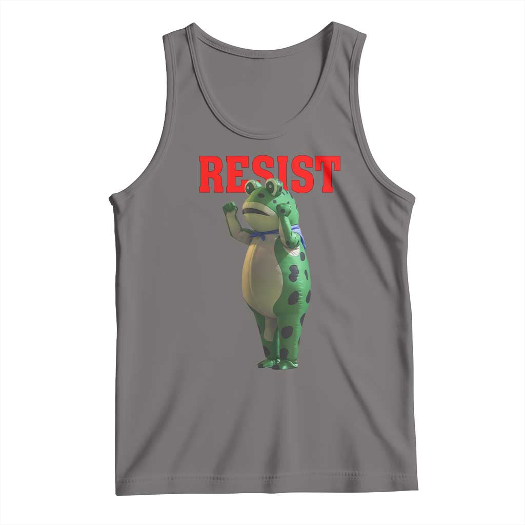 Funny Inflatable Portland Frog Resist Tank Top Freedom Protest TS02 Deep Heather Print Your Wear