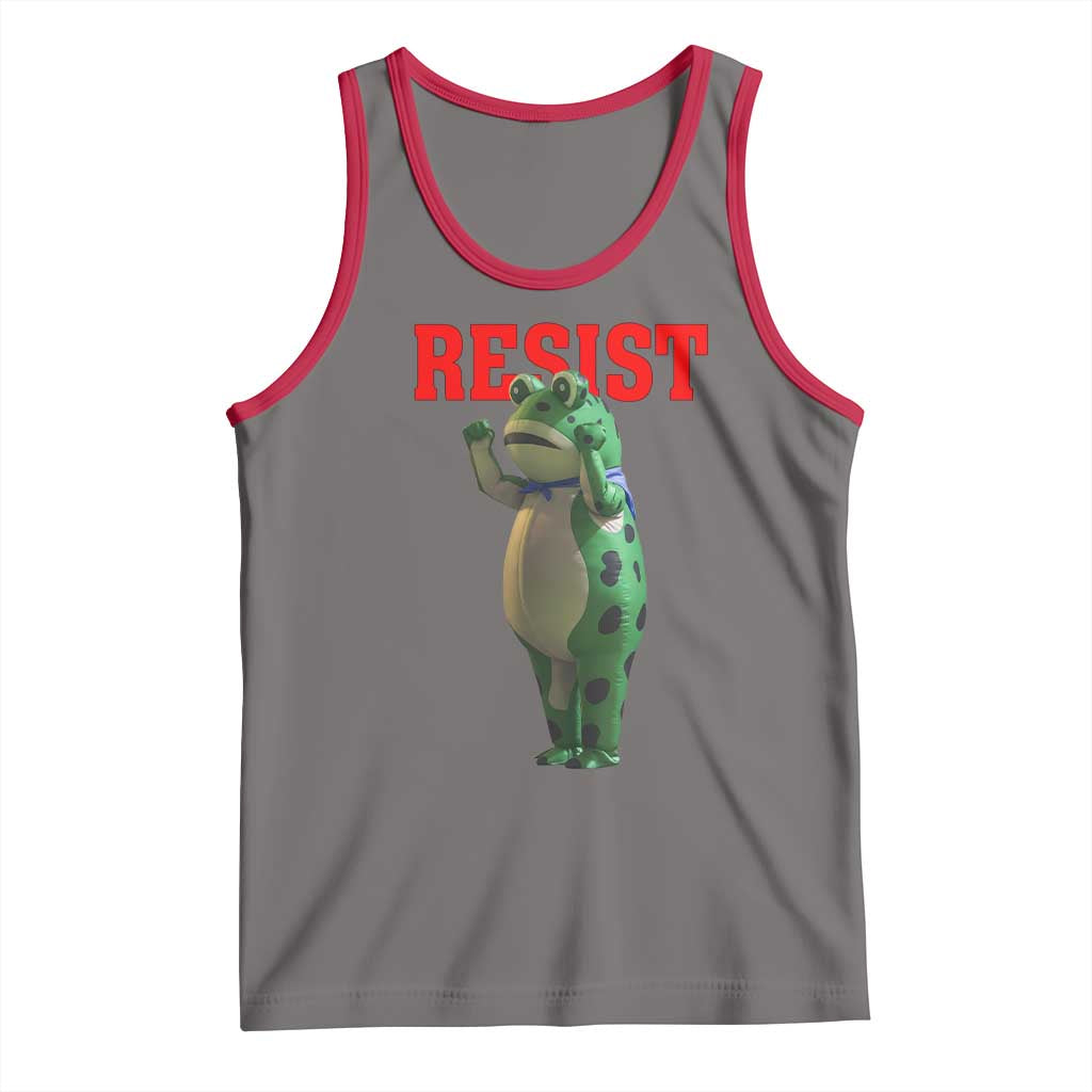 Funny Inflatable Portland Frog Resist Tank Top Freedom Protest TS02 Deep Heather Red Print Your Wear