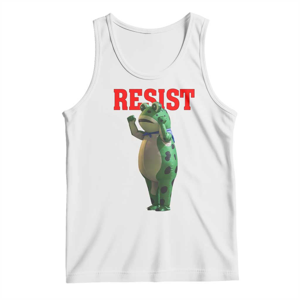 Funny Inflatable Portland Frog Resist Tank Top Freedom Protest - Print Your Wear
