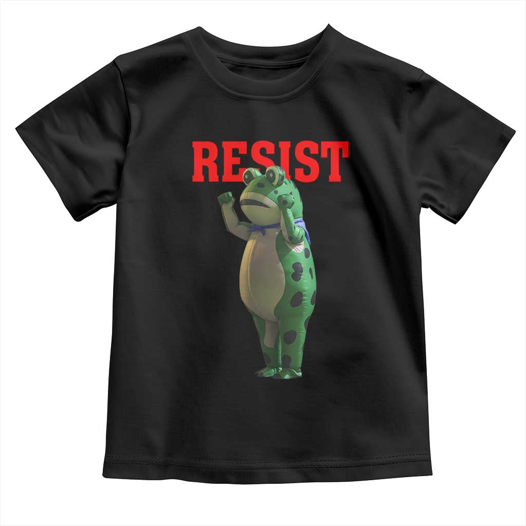 Funny Inflatable Portland Frog Resist Toddler T Shirt Freedom Protest TS02 Black Print Your Wear