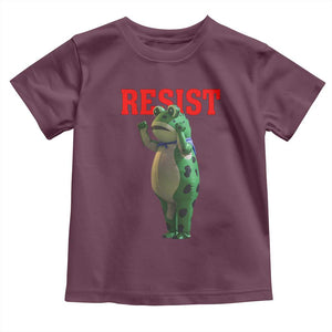 Funny Inflatable Portland Frog Resist Toddler T Shirt Freedom Protest TS02 Maroon Print Your Wear
