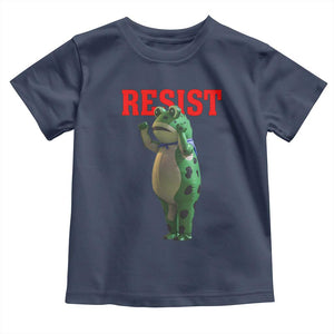 Funny Inflatable Portland Frog Resist Toddler T Shirt Freedom Protest TS02 Navy Print Your Wear