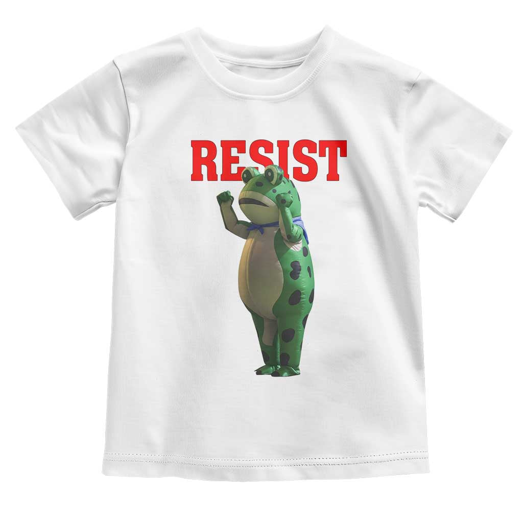 Funny Inflatable Portland Frog Resist Toddler T Shirt Freedom Protest TS02 White Print Your Wear