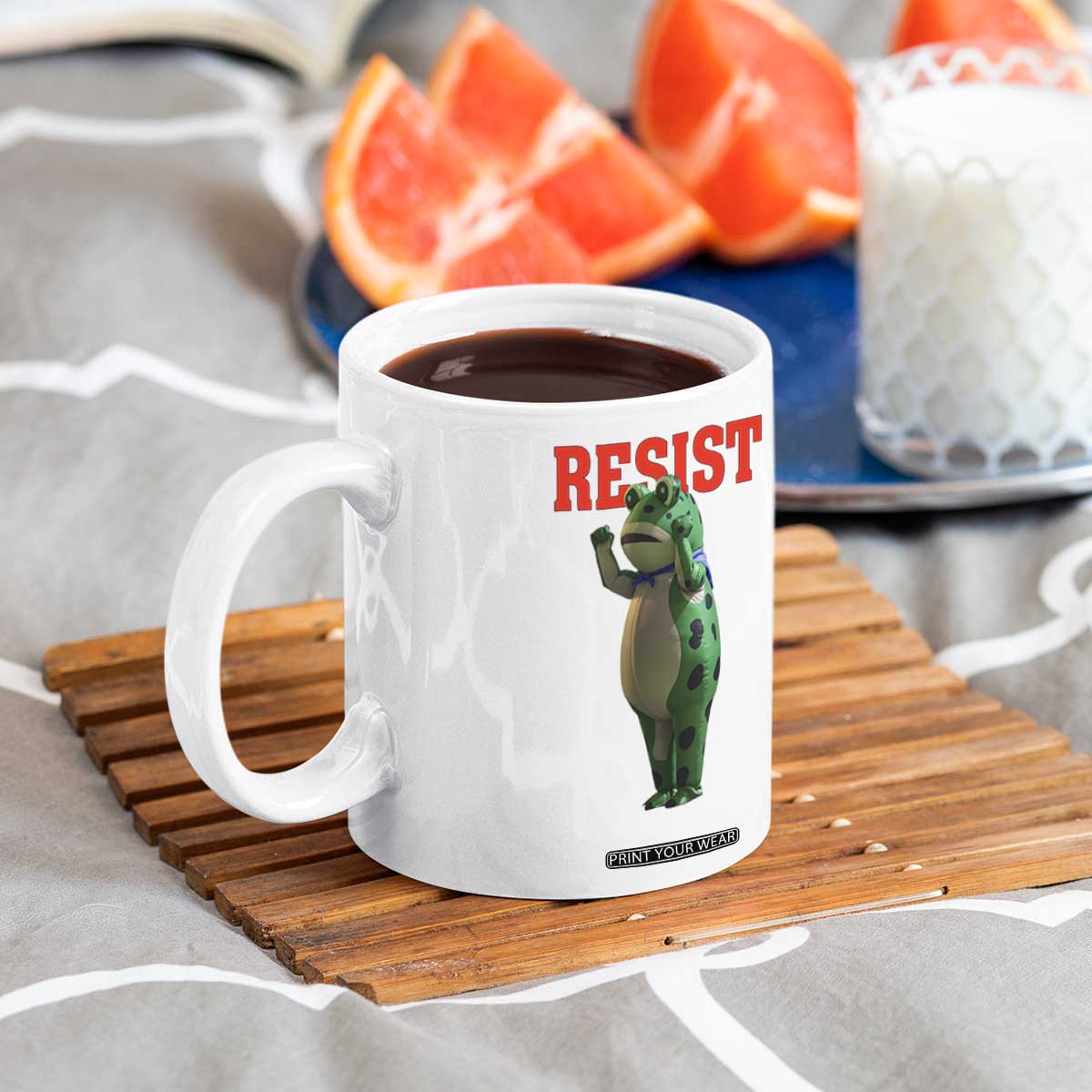 Funny Inflatable Portland Frog Resist Coffee Mug Freedom Protest TS02 Print Your Wear