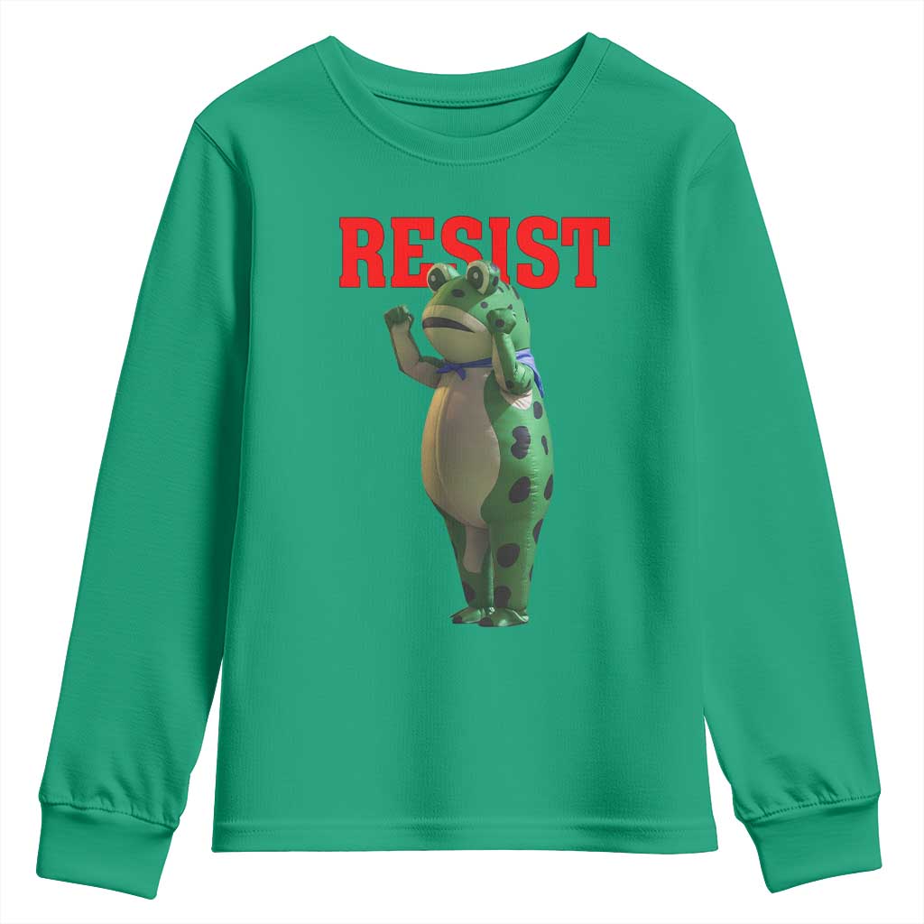 Funny Inflatable Portland Frog Resist Youth Sweatshirt Freedom Protest TS02 Irish Green Print Your Wear