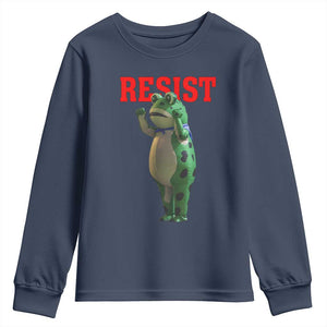 Funny Inflatable Portland Frog Resist Youth Sweatshirt Freedom Protest TS02 Navy Print Your Wear