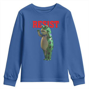 Funny Inflatable Portland Frog Resist Youth Sweatshirt Freedom Protest TS02 Royal Blue Print Your Wear