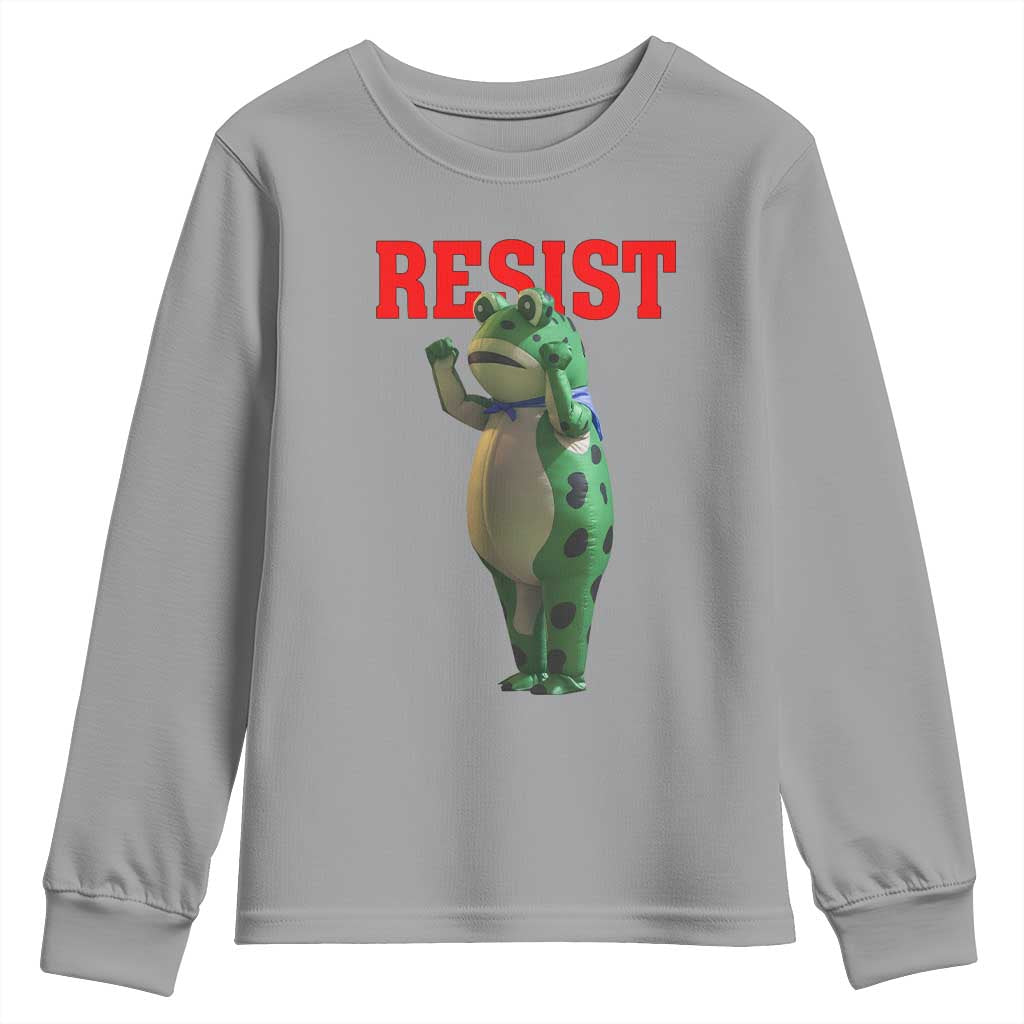 Funny Inflatable Portland Frog Resist Youth Sweatshirt Freedom Protest TS02 Sport Gray Print Your Wear