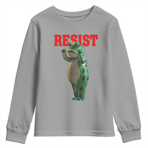 Funny Inflatable Portland Frog Resist Youth Sweatshirt Freedom Protest TS02 Sport Gray Print Your Wear
