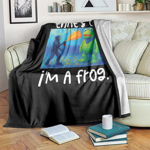 Funny Portland Frog Protest Throw Blanket Thats OK Im A Frog Pepper Spray TS02 Print Your Wear