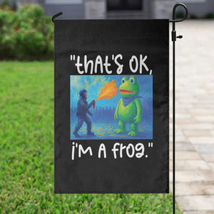 Funny Portland Frog Protest Garden Flag Thats OK Im A Frog Pepper Spray TS02 Print Your Wear