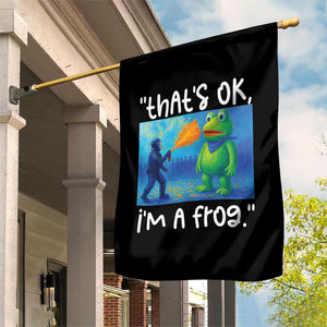 Funny Portland Frog Protest Garden Flag Thats OK Im A Frog Pepper Spray TS02 Print Your Wear