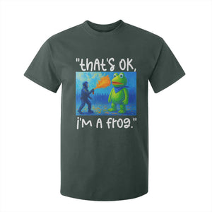 Funny Portland Frog Protest T Shirt For Kid Thats OK Im A Frog Pepper Spray TS02 Dark Forest Green Print Your Wear